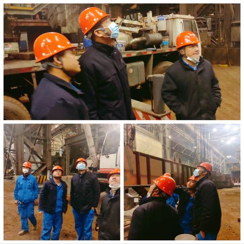 第一炼钢厂袁广鹏副厂长对炉役检修作业现场进行安全检查.